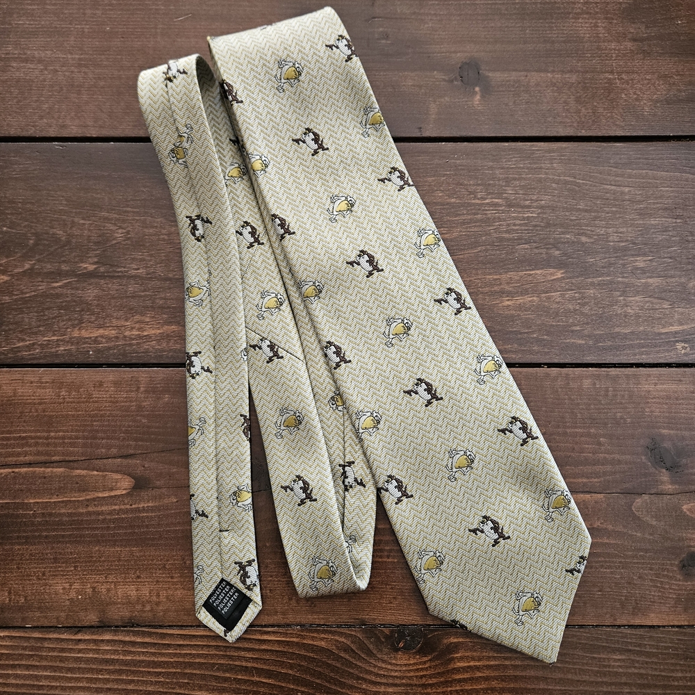 Vintage Looney Tunes Taz Tasmanian Devil 2000 Warner Bros. 56" Neck Tie